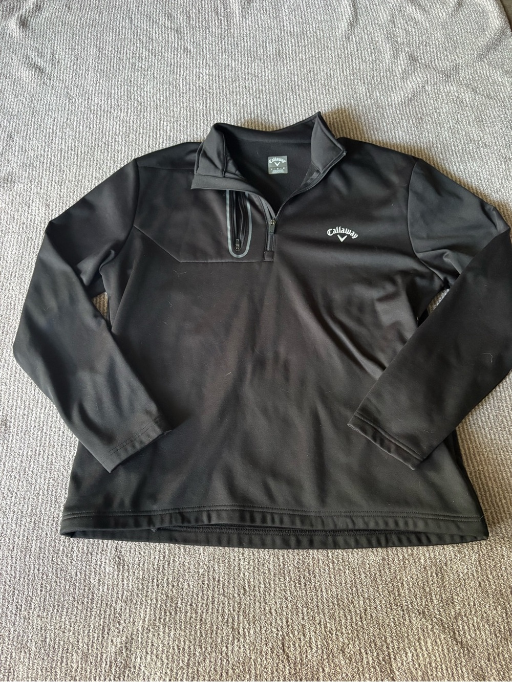 Callaway Men's Black Half-Zip Performance Sweater